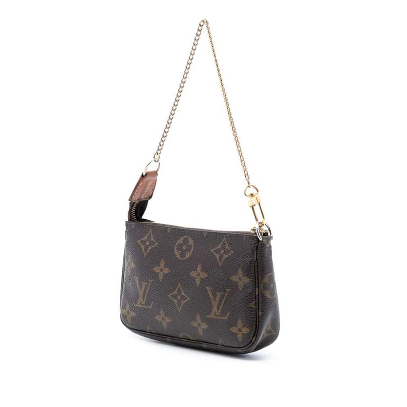 Louis Vuitton Monogram Mini Pochette Accessoires Brown Very good condition - Back View