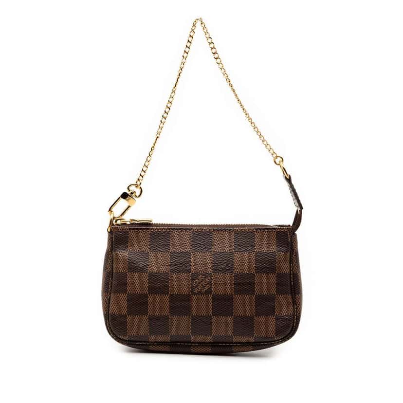 Louis Vuitton Damier Ebene Mini Pochette Accessoires Brown Very good condition - Front View