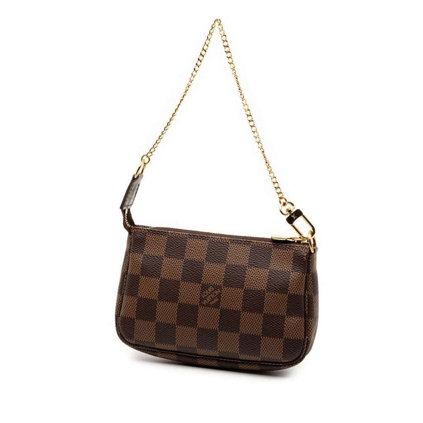 Louis Vuitton Damier Ebene Mini Pochette Accessoires Brown Very good condition - Back View
