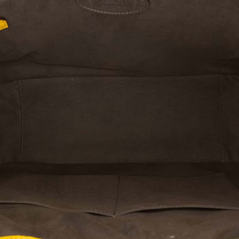 Fendi Medium Leather Selleria FF Tote Yellow Leather Good condition - Model View