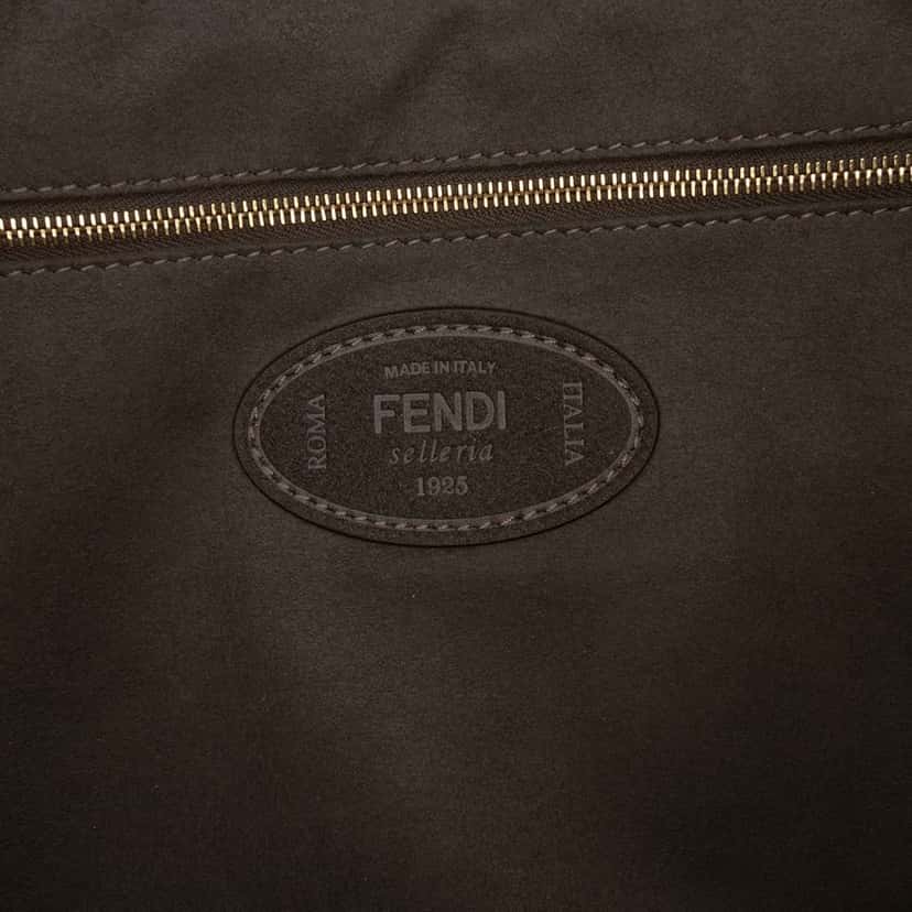 Fendi Medium Leather Selleria FF Tote Yellow Leather Good condition - Box View