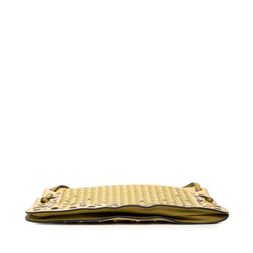 Bottega Veneta Nappa Intrecciato Check Grommet Palio Crossbody Brown Leather Very good condition - Inside View