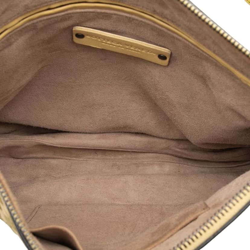 Bottega Veneta Nappa Intrecciato Check Grommet Palio Crossbody Brown Leather Very good condition - Model View