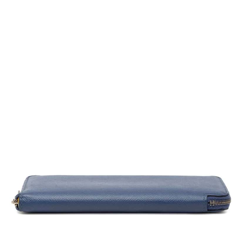 Hermès Epsom Silk In Classique Long Wallet Blue Leather Good condition - Inside View
