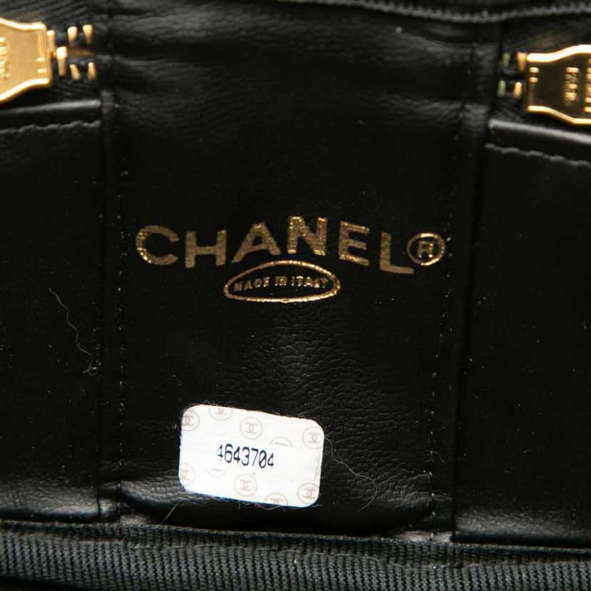 Chanel CC Caviar Vanity Case Black Leather Very good condition - Box View