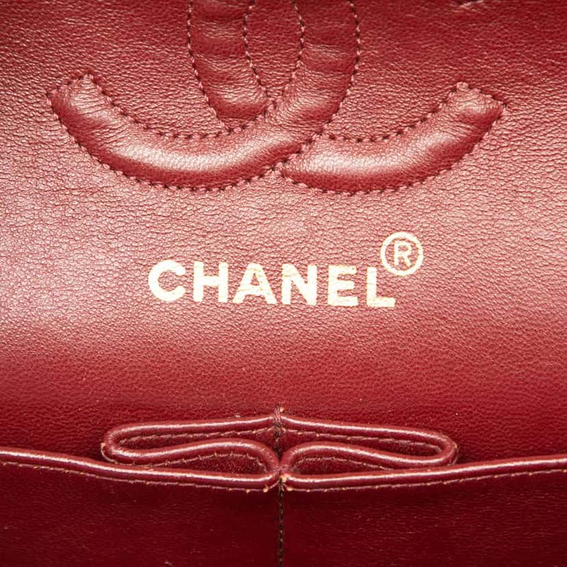 Chanel Small Classic Lambskin Double Flap Black Leather Very good condition - Box View