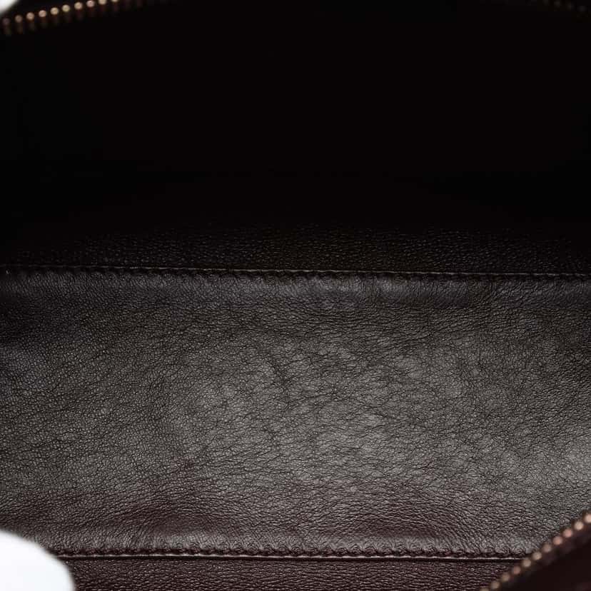 Celine Nano Tricolor Calfskin and Suede Luggage Tote Brown Leather Good condition - Model View