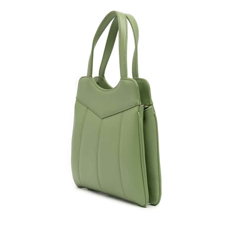 Gucci Small Leather Petite GG Tote Green Leather Very good condition - Back View