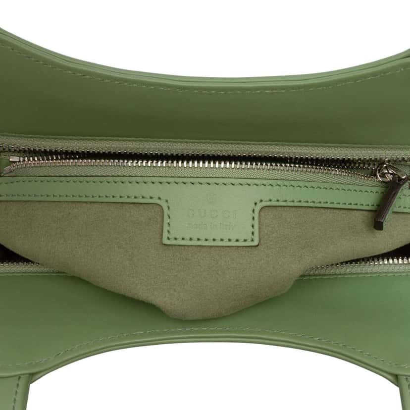 Gucci Small Leather Petite GG Tote Green Leather Very good condition - Box View