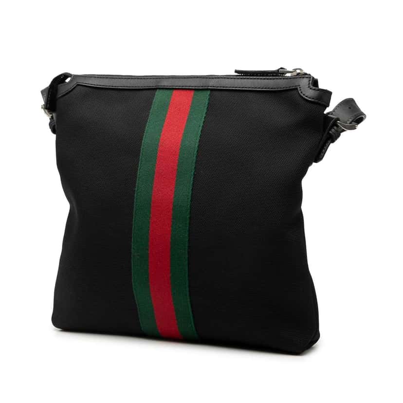 Gucci GG Techno Canvas Web Messenger Bag Black Canvas Very good condition - Back View