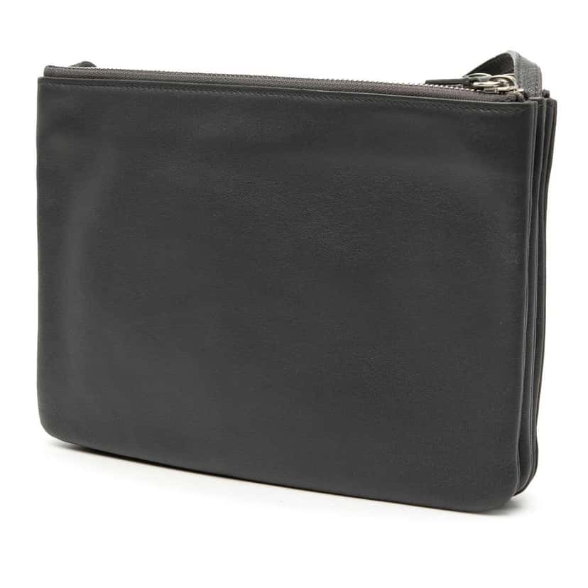 Celine Large Lambskin Trio Crossbody Black Leather Very good condition - Back View