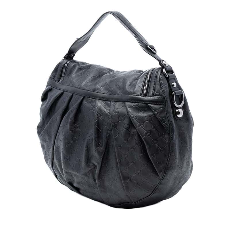 Gucci Guccissima Icon Bit Satchel Black Leather Very good condition - Back View