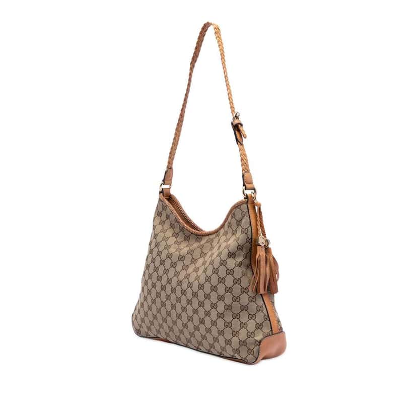 Gucci GG Canvas Marrakech Shoulder Bag Brown Canvas Good condition - Back View
