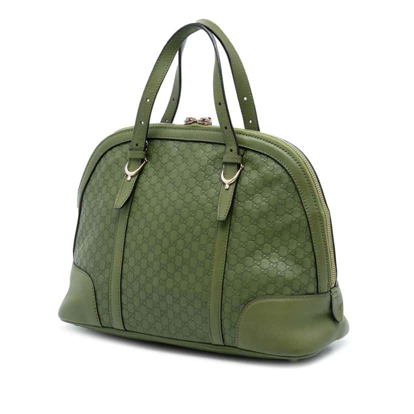 Gucci Medium Microguccissima Nice Dome Satchel Green Leather Very good condition - Back View