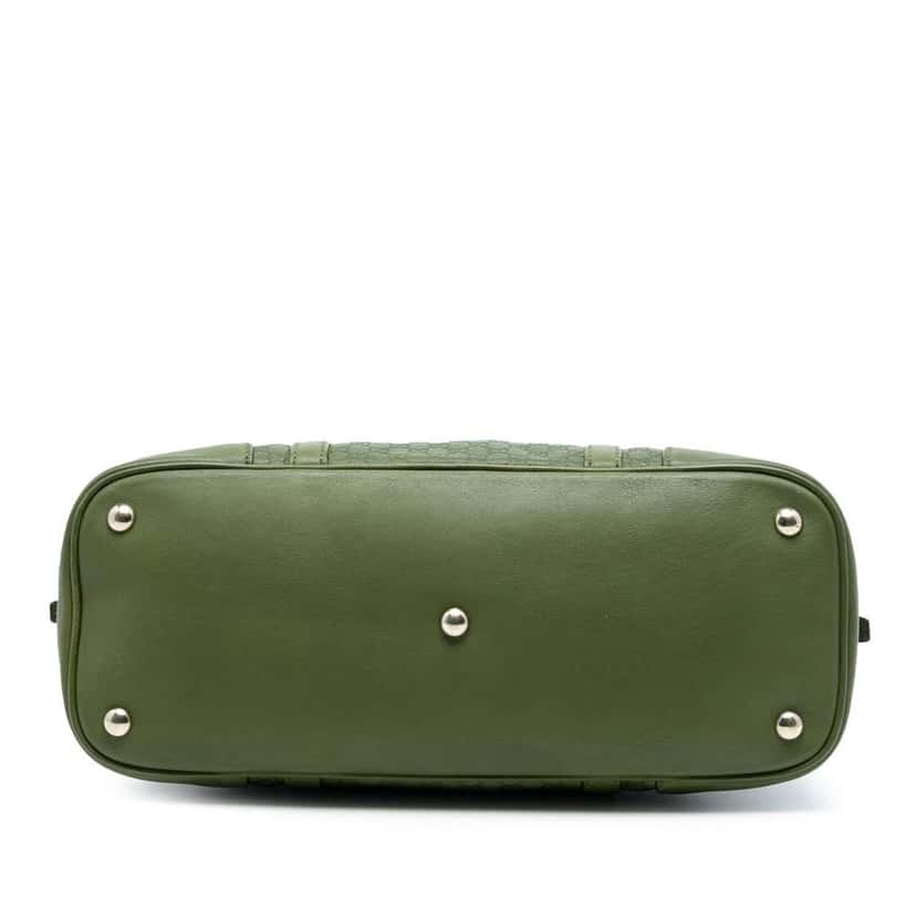 Gucci Medium Microguccissima Nice Dome Satchel Green Leather Very good condition - Inside View