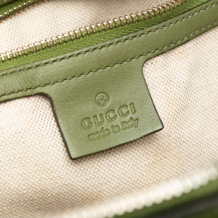 Gucci Medium Microguccissima Nice Dome Satchel Green Leather Very good condition - Box View