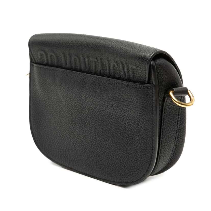 Dior Small Grained Calfskin Bobby Crossbody Black Leather Very good condition - Back View