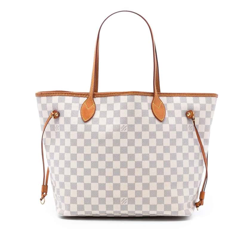 Louis Vuitton Damier Azur Neverfull MM White Very good condition - Front View
