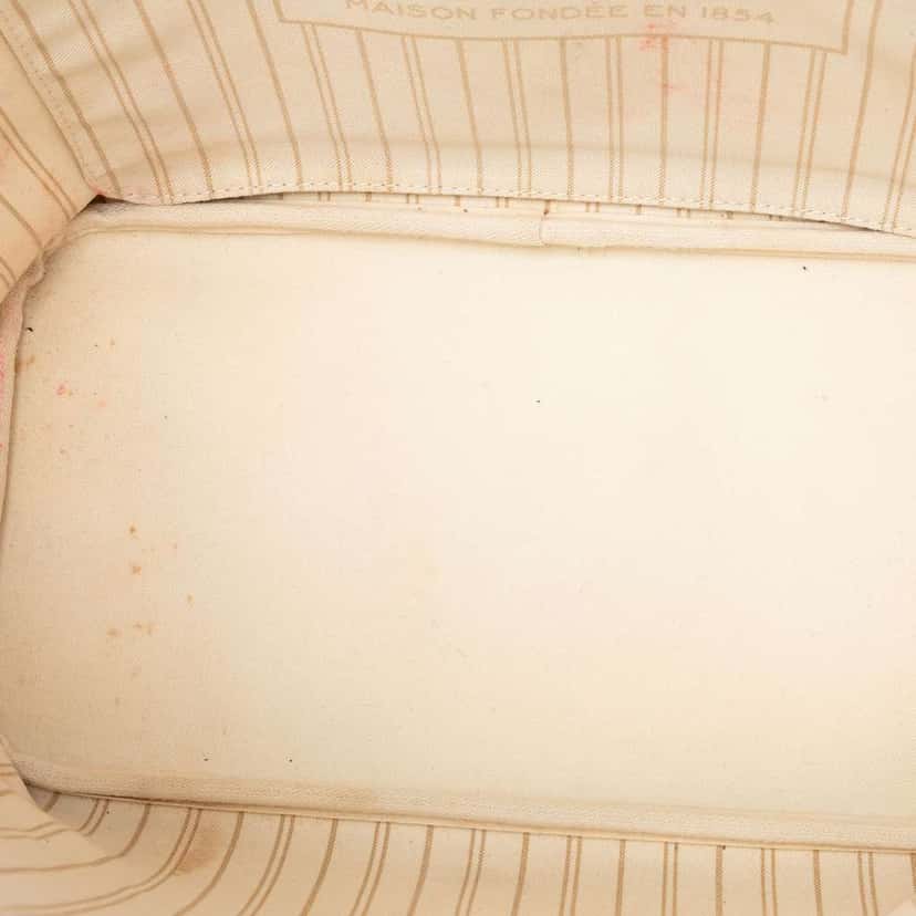 Louis Vuitton Damier Azur Neverfull MM White Very good condition - Model View