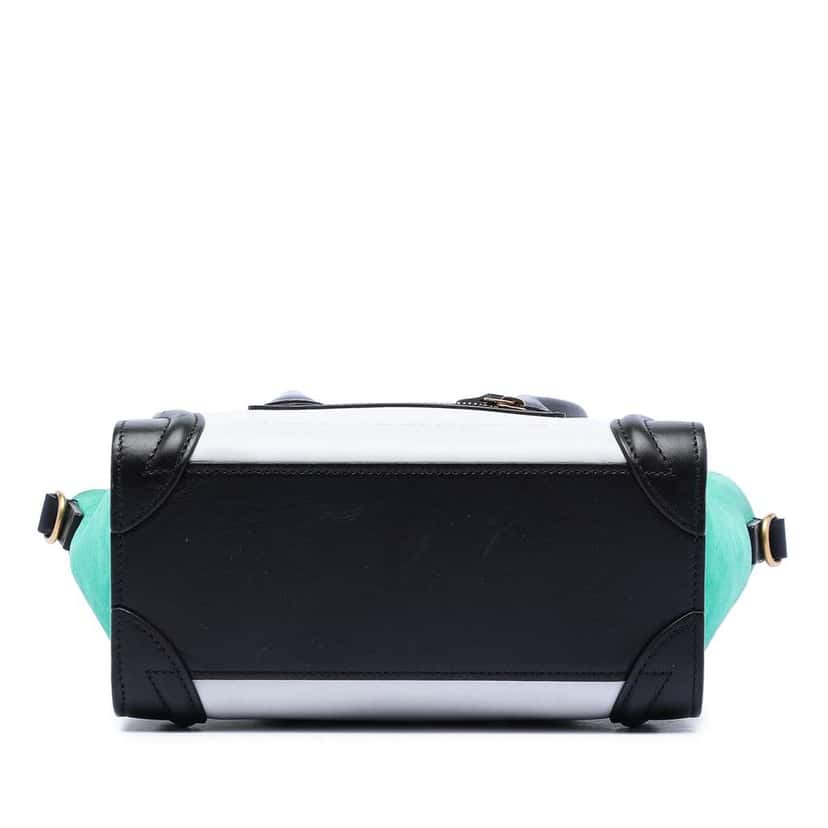 Celine Nano Tricolor Leather Luggage Tote White Leather Very good condition - Inside View