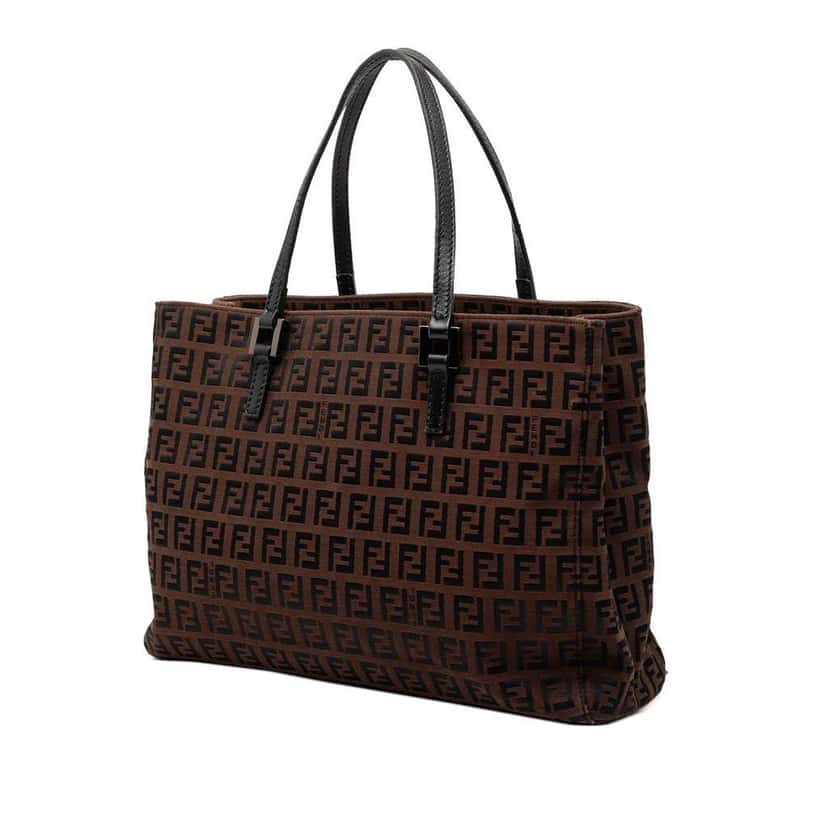Fendi Zucchino Canvas Tote Brown Canvas Very good condition - Back View