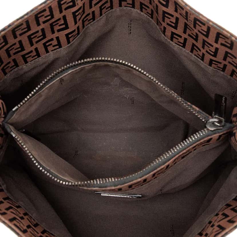 Fendi Zucchino Canvas Tote Brown Canvas Very good condition - Model View