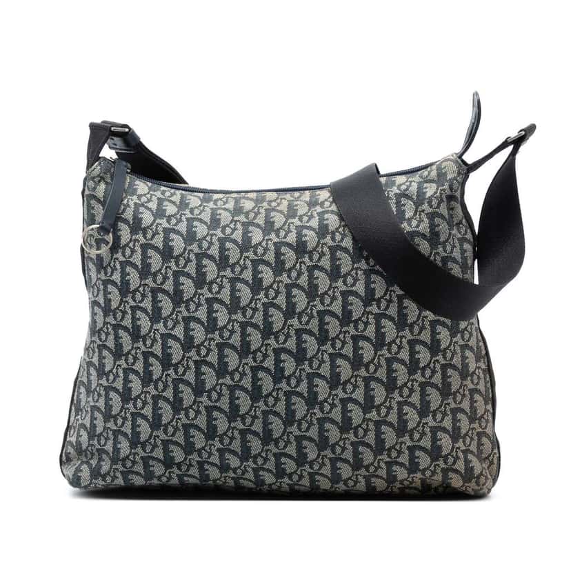 Dior Diorissimo Trotter Canvas Crossbody Blue Canvas Very good condition - Front View