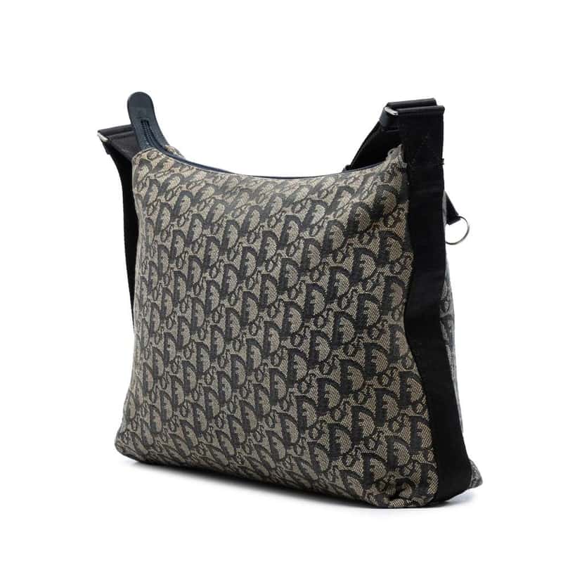 Dior Diorissimo Trotter Canvas Crossbody Blue Canvas Very good condition - Back View