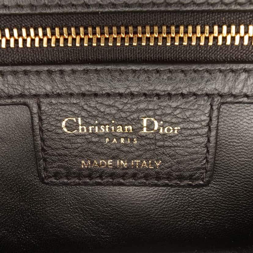 Dior Small Calfskin Cannage Caro Bag Black Leather Good condition - Box View