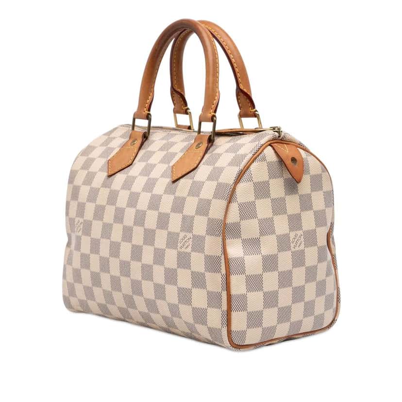 Louis Vuitton Damier Azur Speedy 25 White Very good condition - Back View