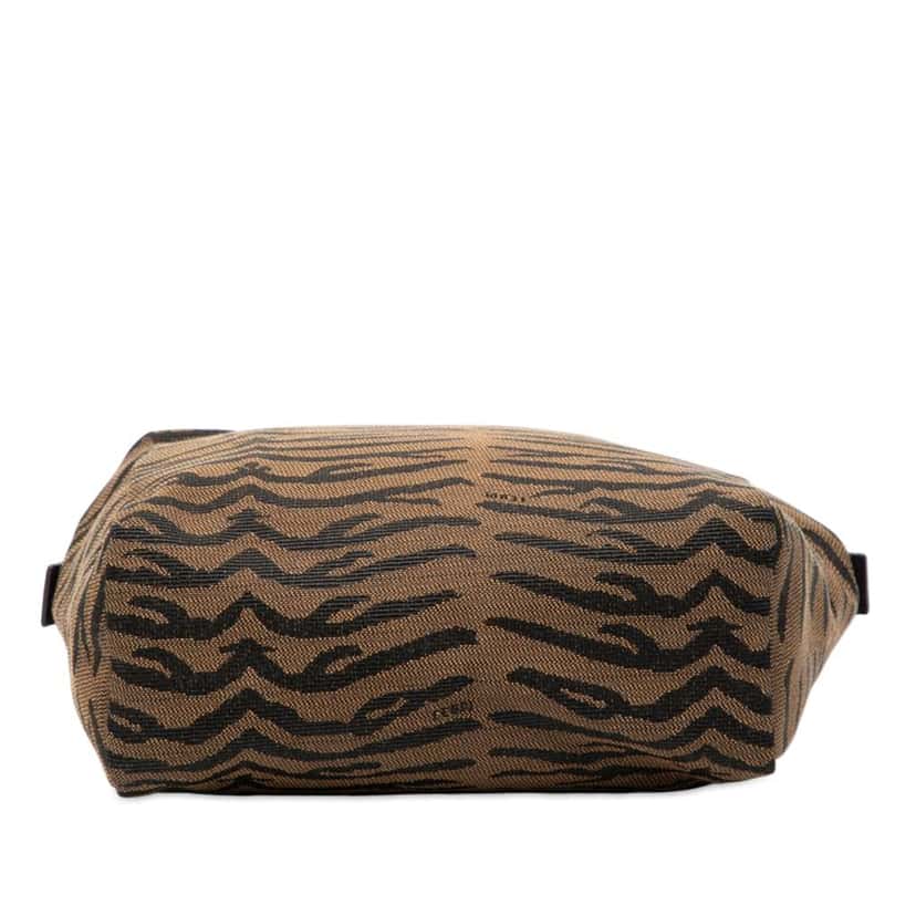 Fendi Canvas Zebra Print Handbag Brown Canvas Very good condition - Inside View