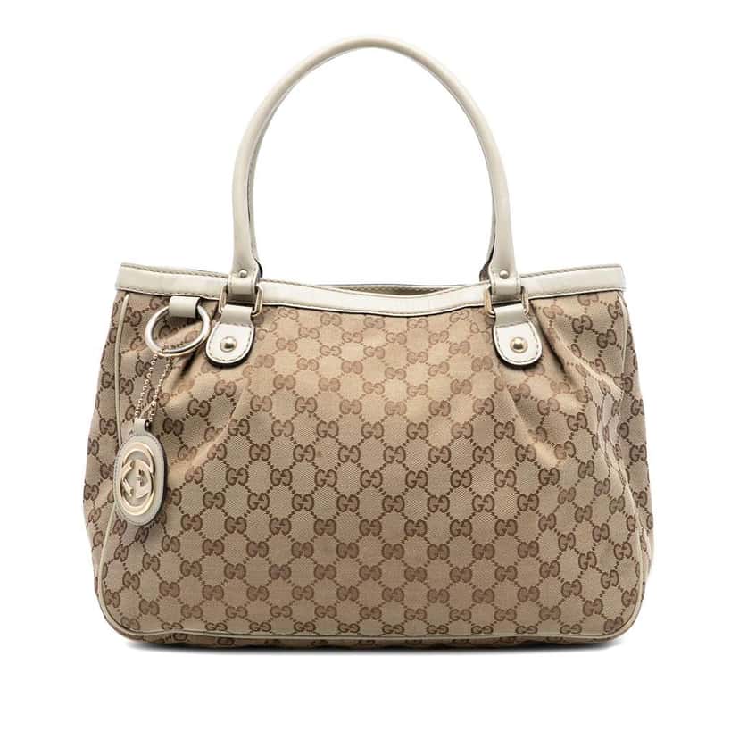 Gucci GG Canvas Sukey Tote Brown Canvas Very good condition - Front View