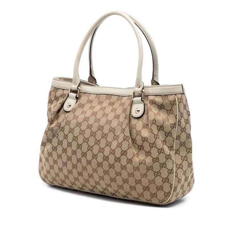 Gucci GG Canvas Sukey Tote Brown Canvas Very good condition - Back View