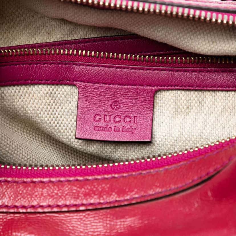 Gucci Patent Soho Shoulder Bag Red Leather Very good condition - Box View