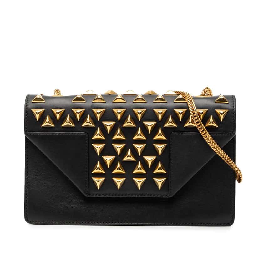 Saint Laurent Mini Studded Leather Betty Clous Crossbody Black Leather Very good condition - Front View