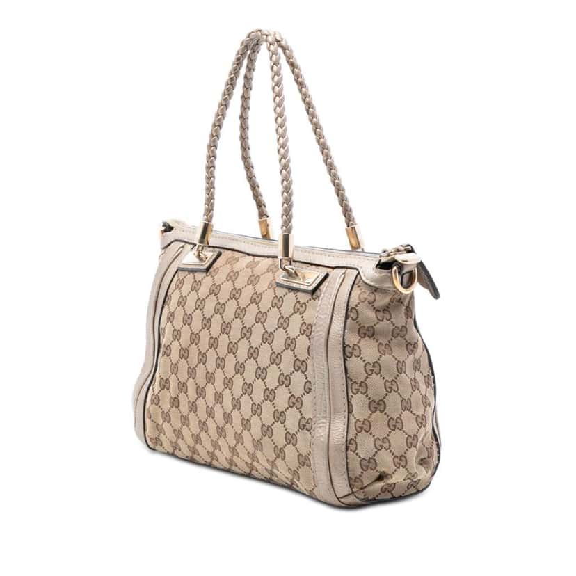 Gucci GG Canvas Bella Satchel Brown Canvas Very good condition - Back View