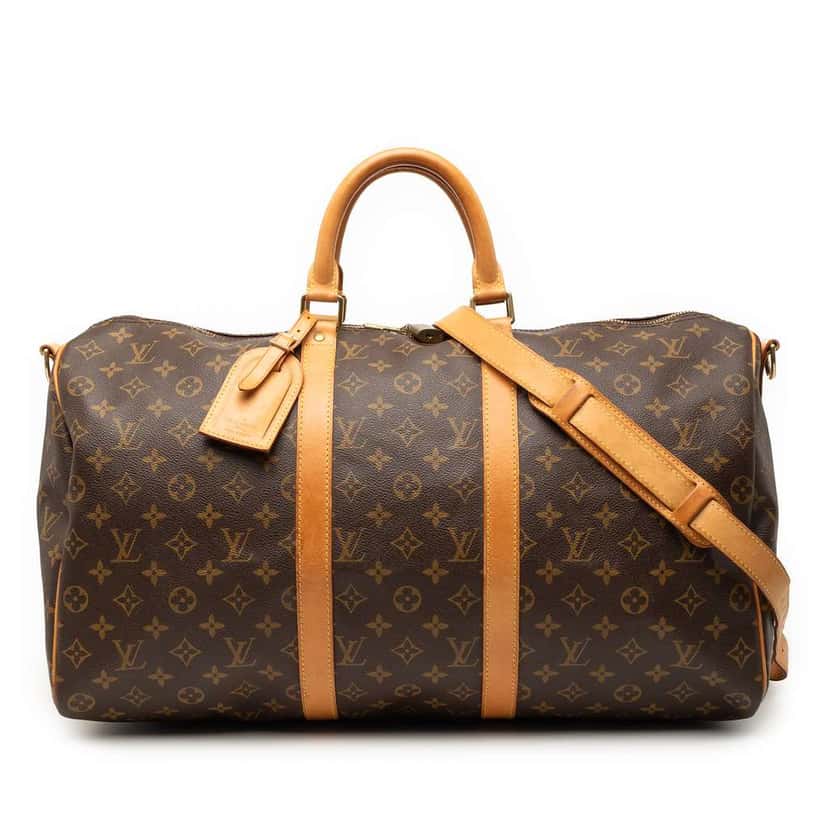 Louis Vuitton Monogram Keepall Bandouliere 50 Brown Good condition - Front View