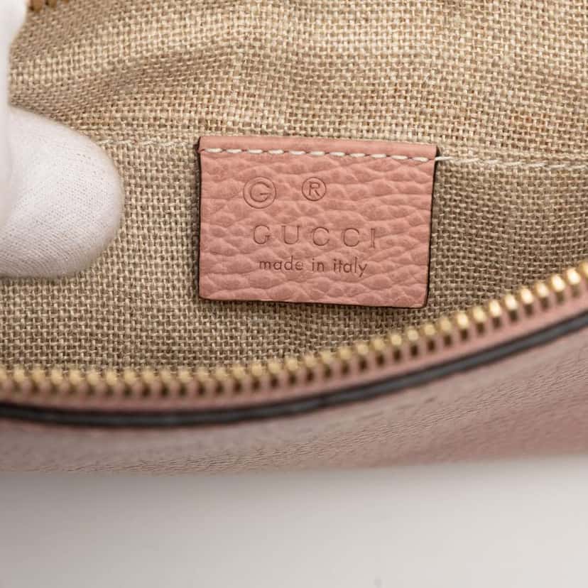 Gucci Calfskin Bamboo Clutch Pink Leather Very good condition - Box View