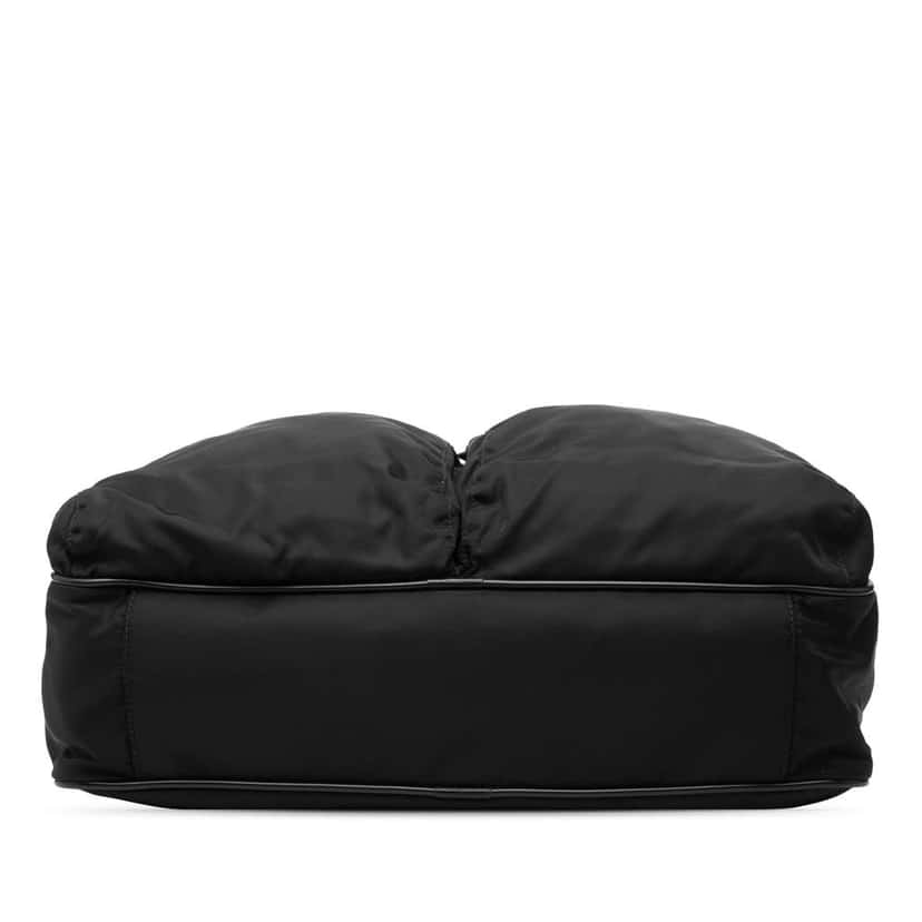 Prada Saffiano Trimmed Tessuto Double Zip Crossbody Black Very good condition - Inside View