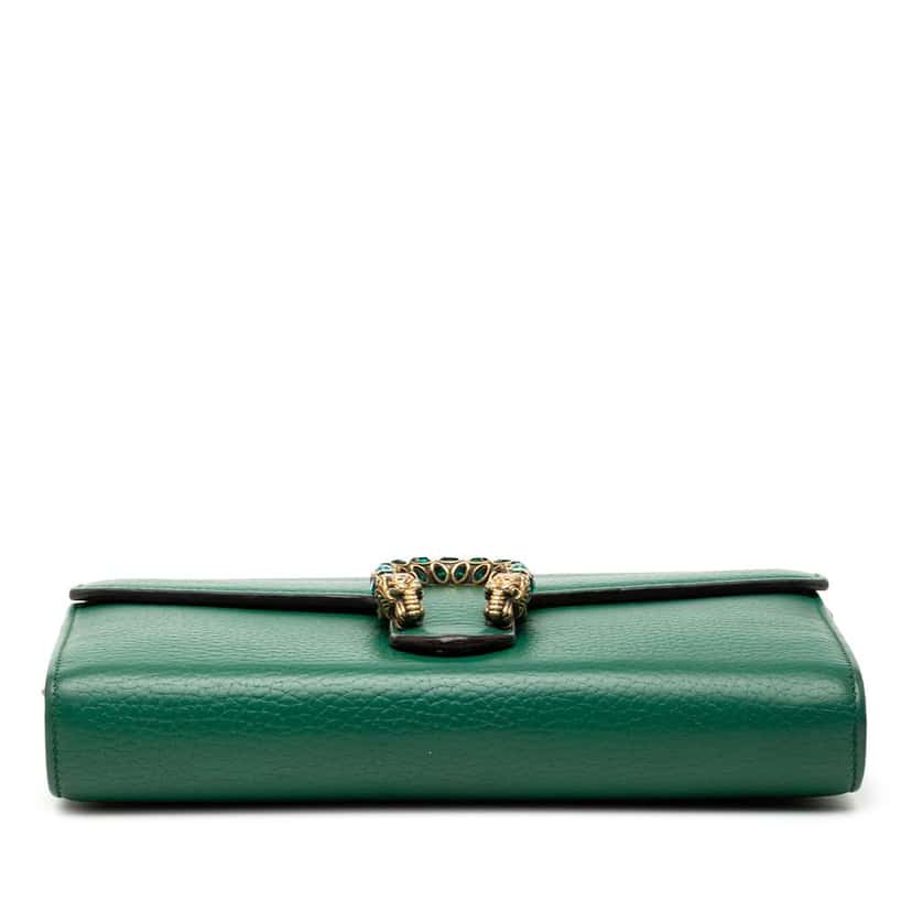 Gucci Leather Dionysus Wallet on Chain Green Leather Very good condition - Inside View