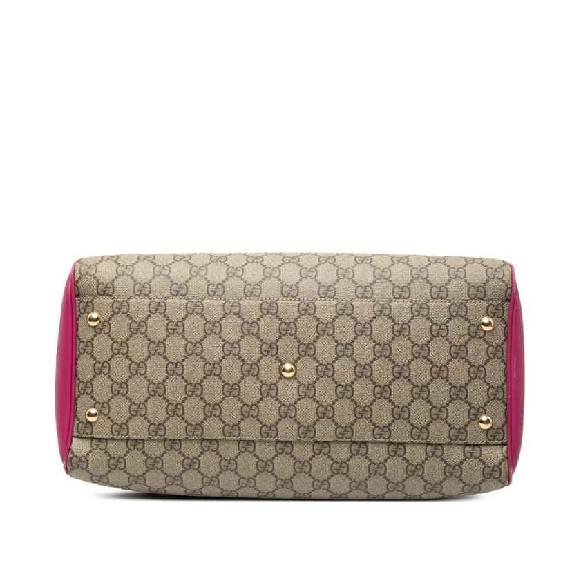 Gucci Medium GG Supreme Satchel Brown Canvas Very good condition - Inside View