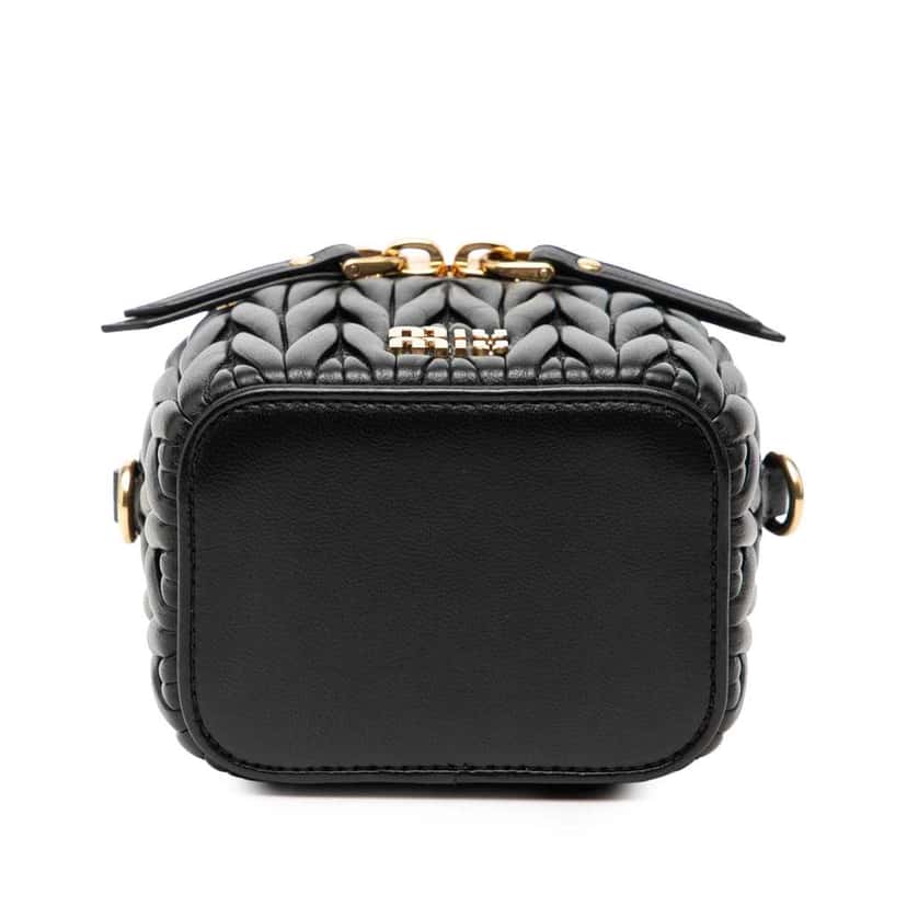Miu Miu Micro Matelasse Nappa Vanity Crossbody Black Leather Very good condition - Inside View