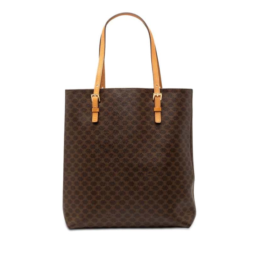 Celine Macadam Coated Canvas Tote Brown Canvas Good condition - Front View