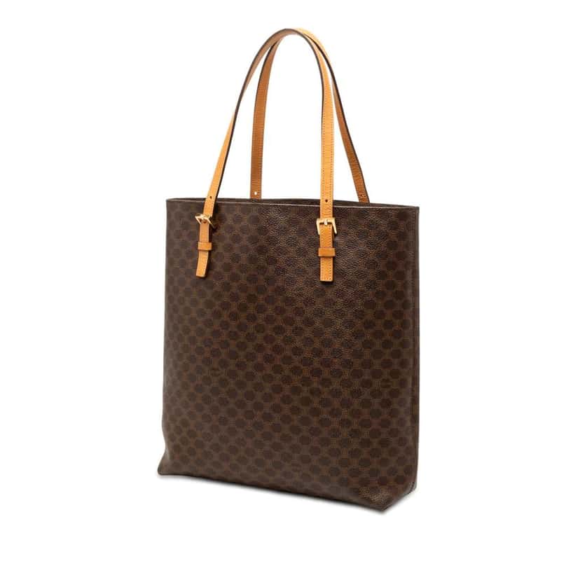 Celine Macadam Coated Canvas Tote Brown Canvas Good condition - Back View