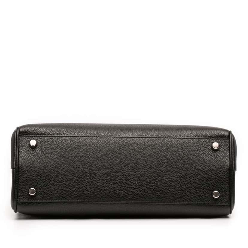 Gucci Small Grained Calfskin Zumi Top Handle Bag Black Leather Very good condition - Inside View