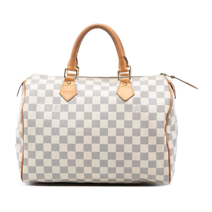 Louis Vuitton Damier Azur Speedy 30 White Very good condition - Front View