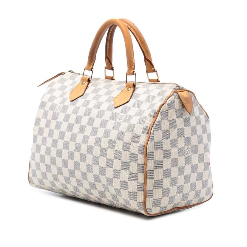 Louis Vuitton Damier Azur Speedy 30 White Very good condition - Back View
