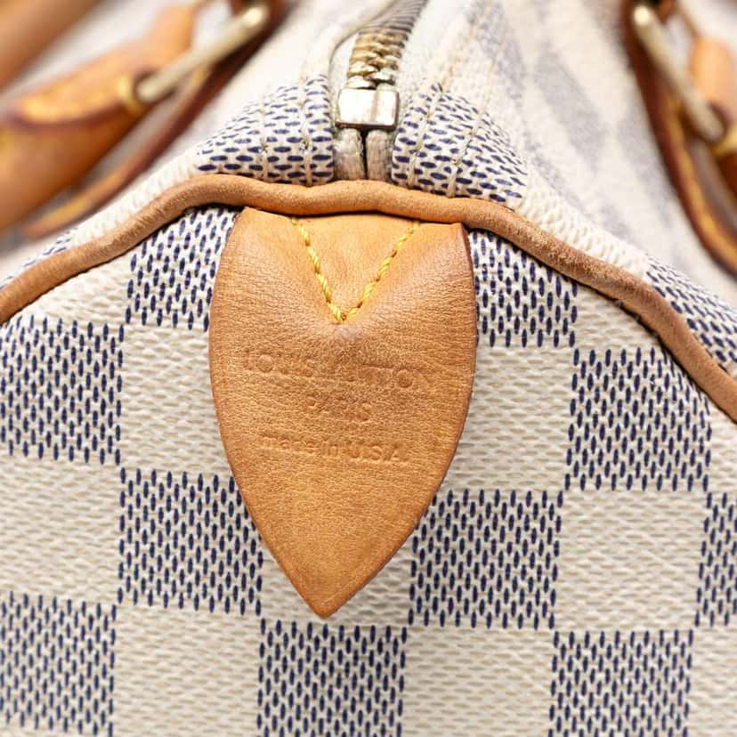 Louis Vuitton Damier Azur Speedy 30 White Very good condition - Box View