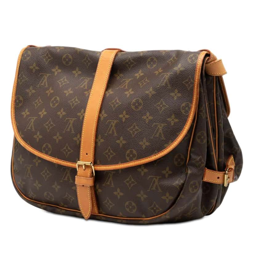 Louis Vuitton Monogram Saumur 35 Brown Very good condition - Back View