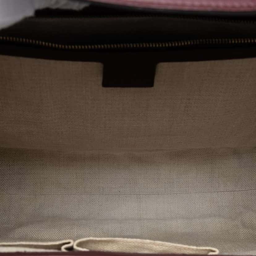 Gucci Large Leather Bamboo Bullet Tote Red Leather Good condition - Model View